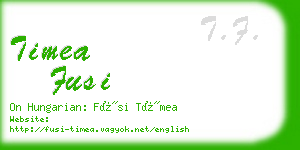 timea fusi business card